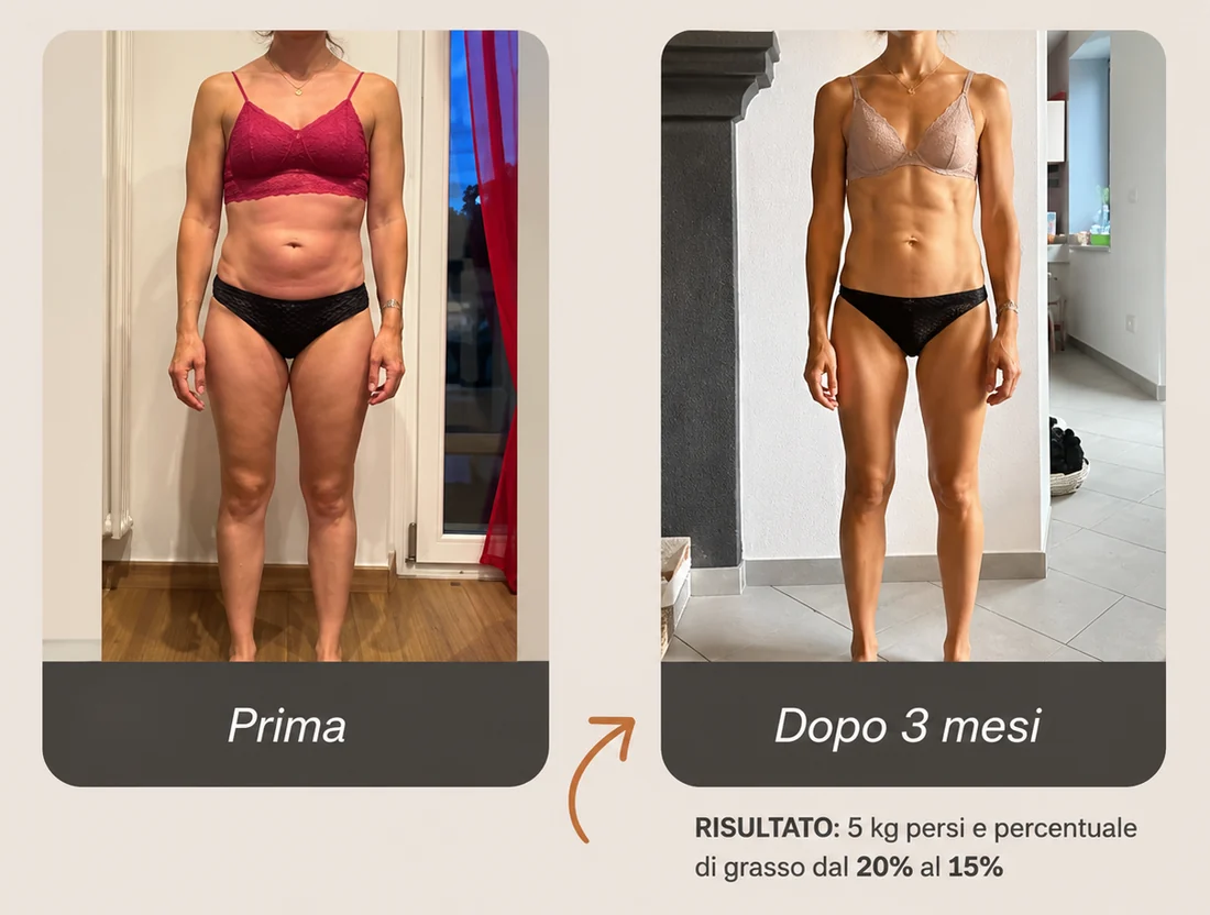 Olivia prima e dopo 3 mesi